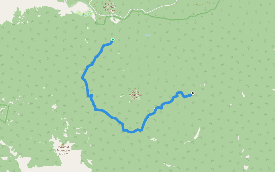 Bear Flat Trail #3301 walking route map in Foley Springs