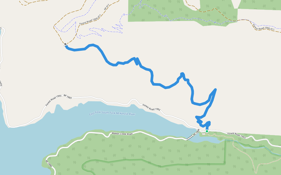 Echo Trail #3309 walking route map in Rainbow