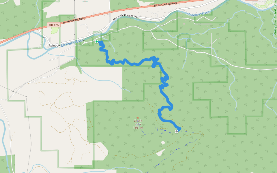 King-Castle Trail #4326 walking route map in Rainbow