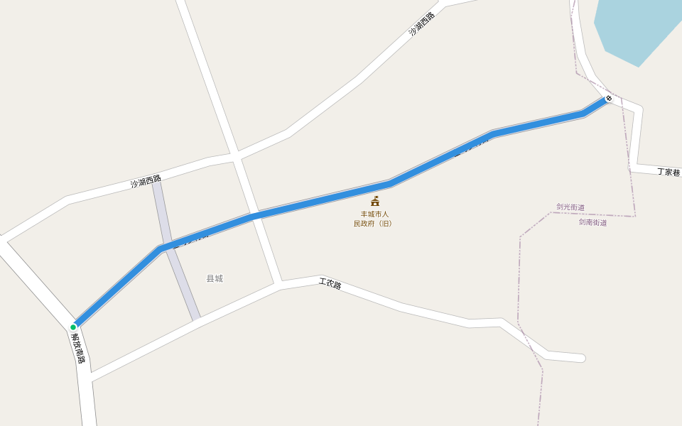 金马步行街 walking route map in Yi Chun Shi