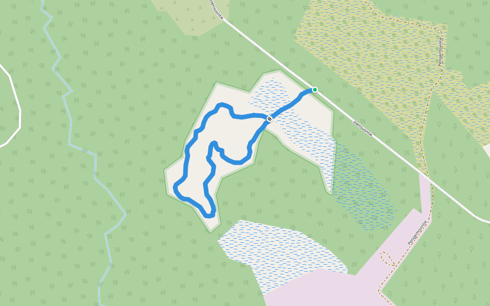 Joensuunkankaan luontopolku walking route map in Jokela