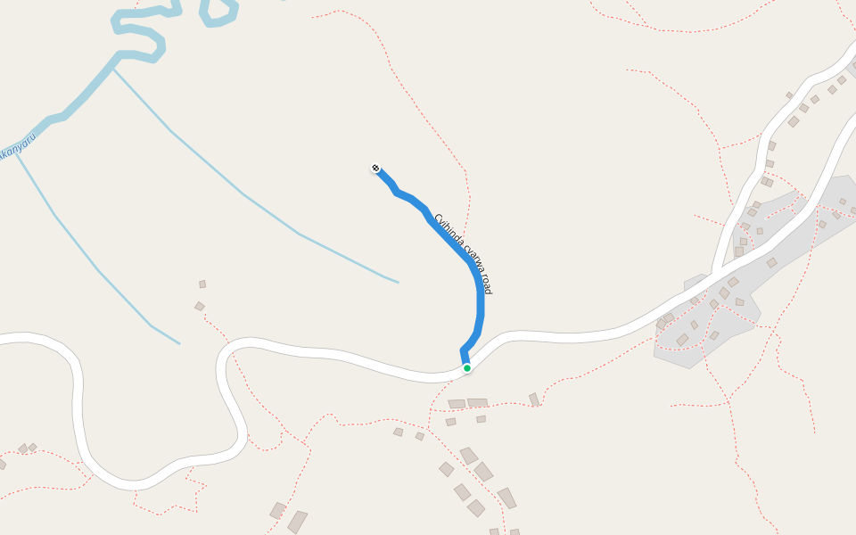Cyihinda cyarwa road walking route map in Muyaga