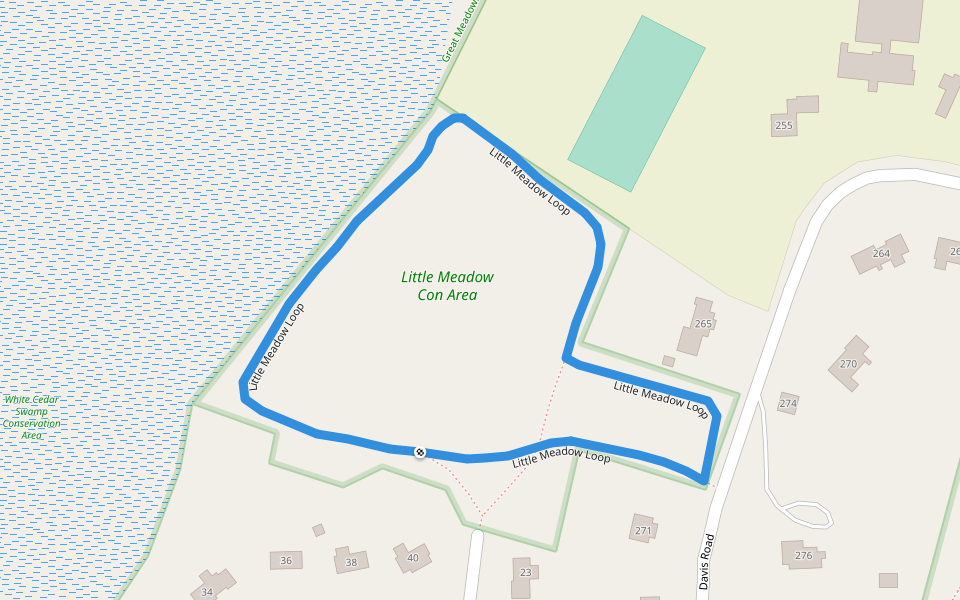 Little Meadow Loop Hiking Trail Bedford, Massachusetts Pacer