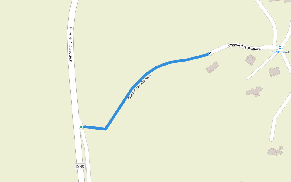 Chemin des Abadous walking route map in Gap