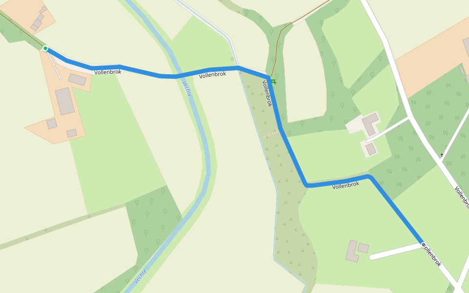 Vollenbrok walking route map in Wettringen