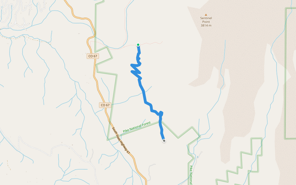 Pancake Rocks (FS704A) walking route map in Divide