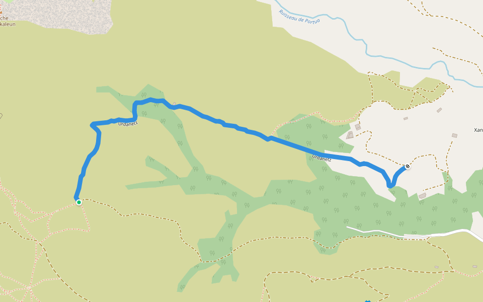 Urdanetz walking route map in Sare