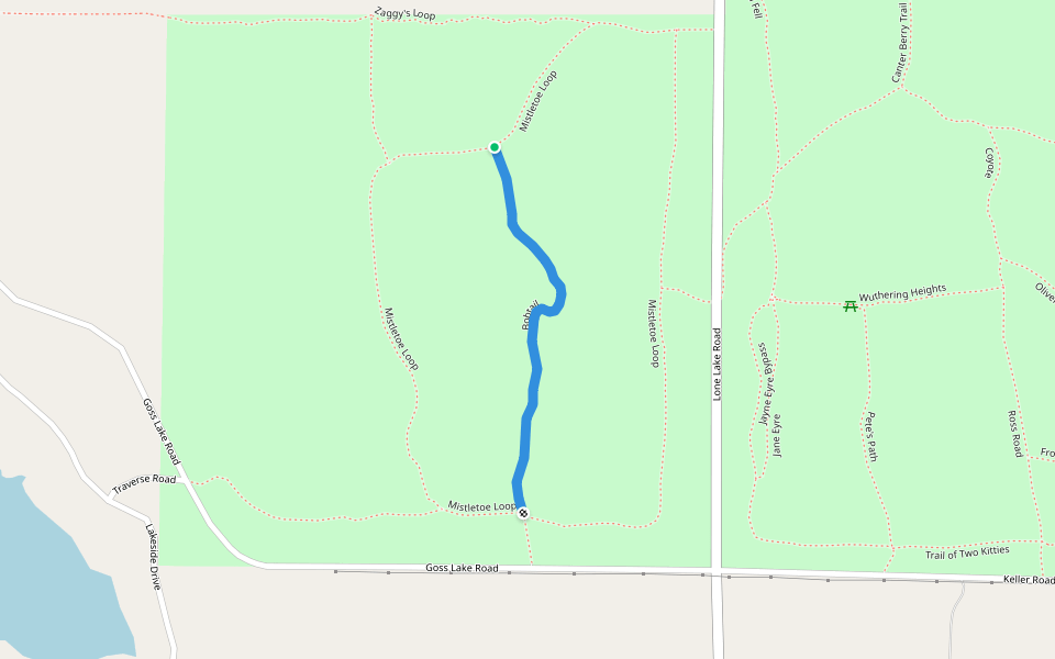 Bobtail walking route map in Langley