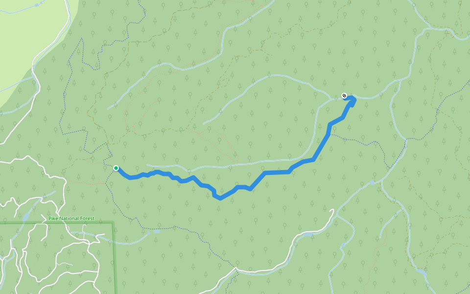 North DIvide Trail 717C walking route map in Divide
