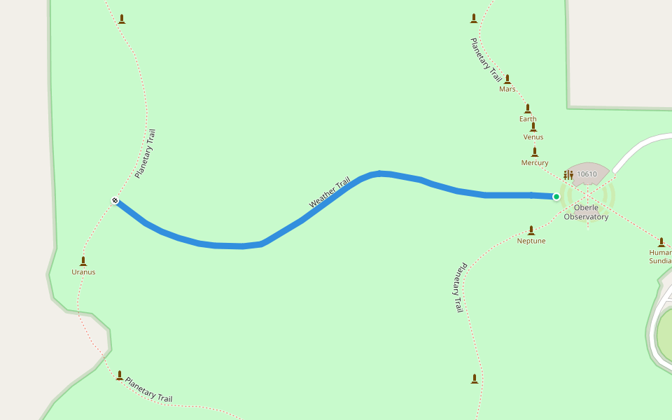 Weather Trail walking route map in Montville