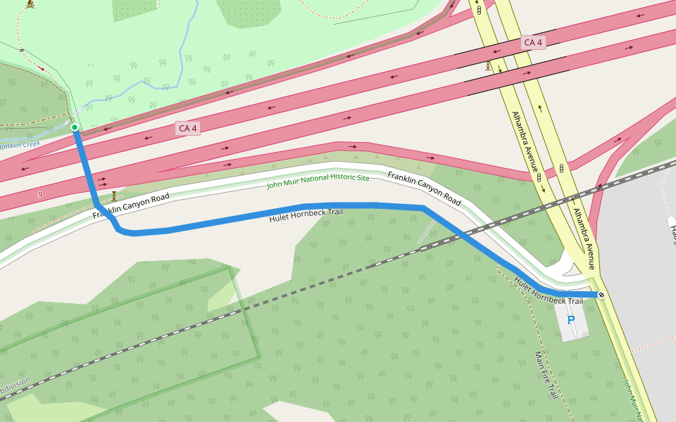 Hulet Hornbeck Trail walking route map in Martinez