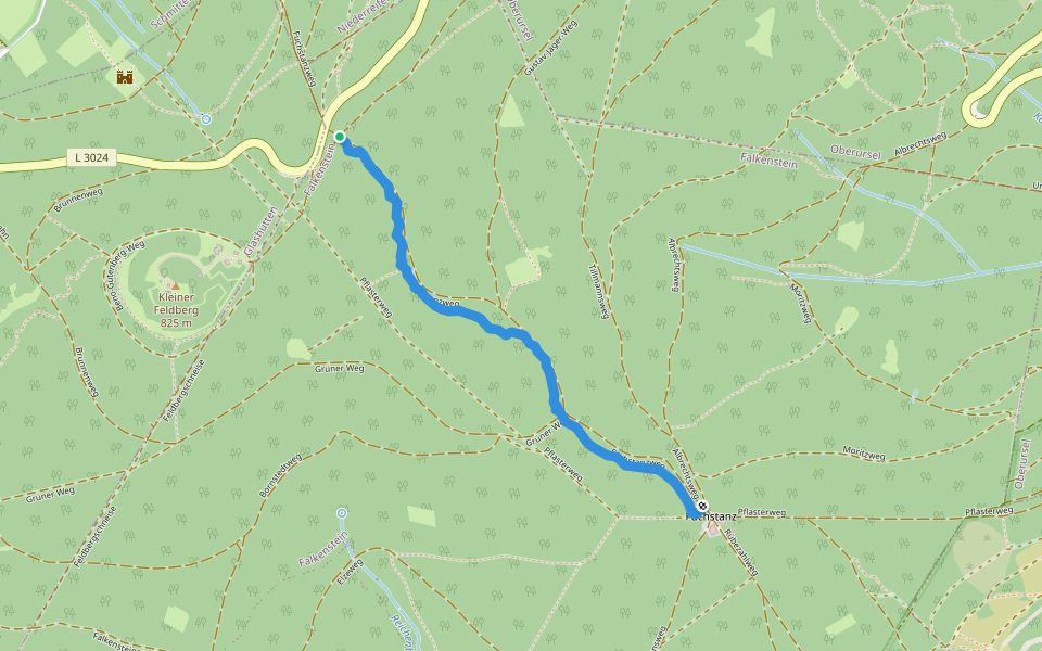 Flowtrail Feldberg 1 walking route map in Königstein im Taunus
