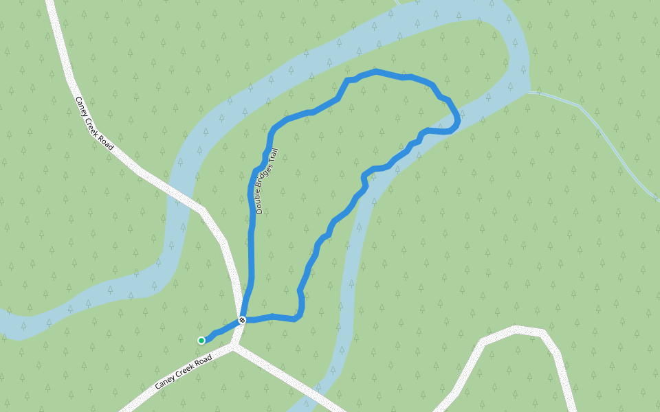 Double Bridges Trail walking route map in Gray