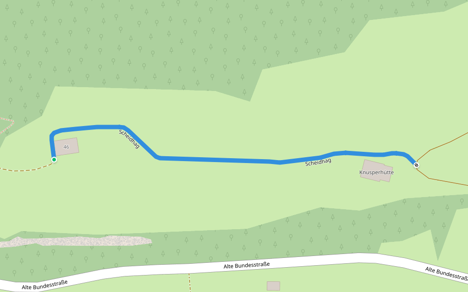 Scheidhag walking route map in Schnepfau
