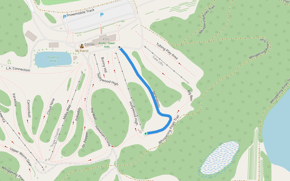 Serendipity walking route map in Kensington