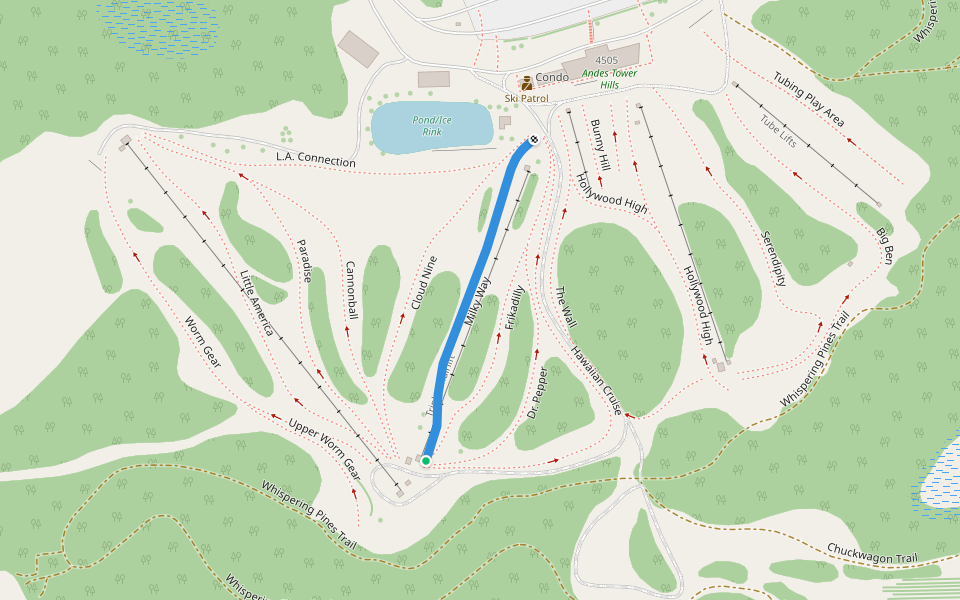 Milky Way walking route map in Kensington