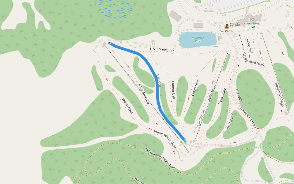 Paradise walking route map in Kensington