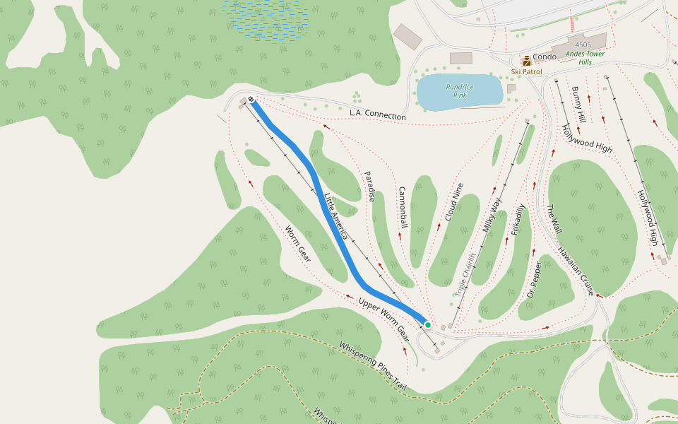Little America walking route map in Kensington