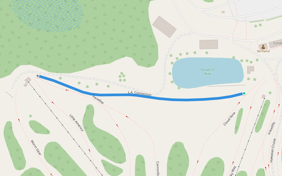 L.A. Connection walking route map in Kensington