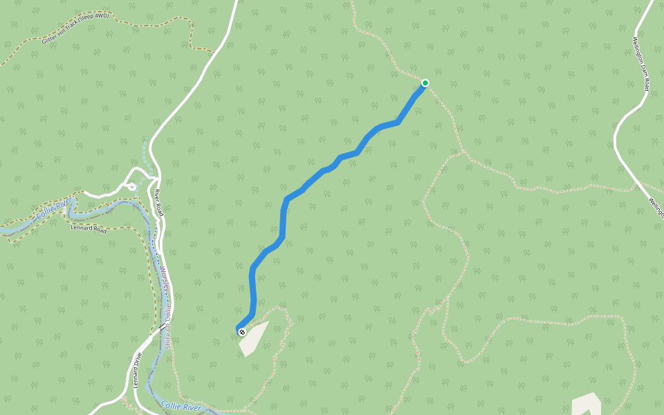 Lookout Track, Kurliny tjenagitj (Come and See) trail walking route map in Worsley