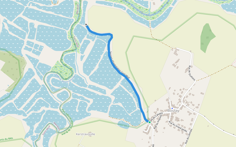 Sentiers d'Exploitation Saint-Molf walking route map in Saint-Molf