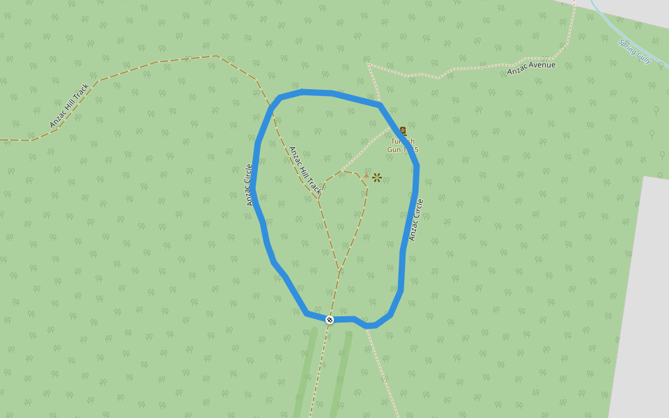 Anzac Circle walking route map in Maldon