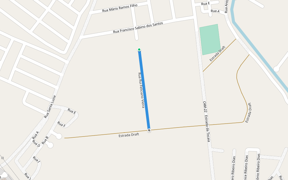 Rua Rui Feliciano Vieira walking route map in Campos dos Goytacazes