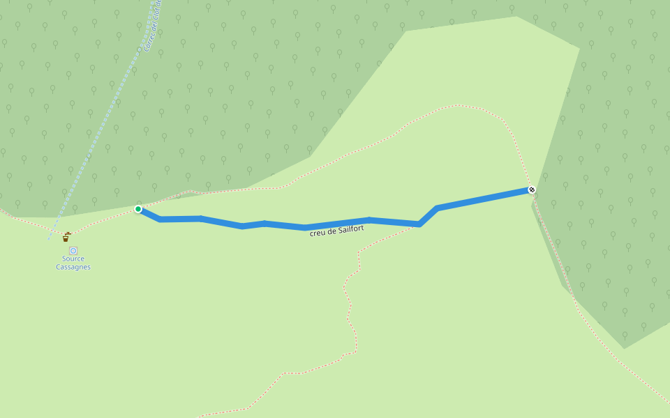 creu de Sailfort walking route map in Argelès-sur-Mer