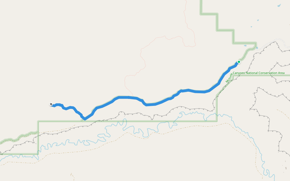 Jones Canyon Trail walking route map in Glade Park