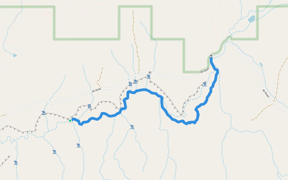 Sieber Canyon walking route map in Glade Park