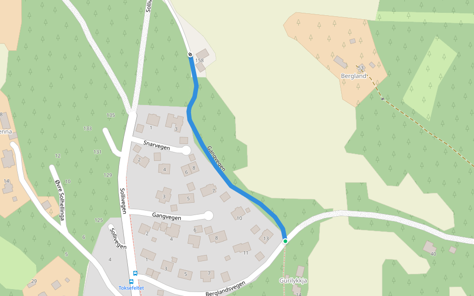 Gangvegen walking route map in Vinstra
