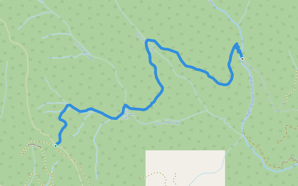 Farlow Gap Trail walking route map in Balsam Grove
