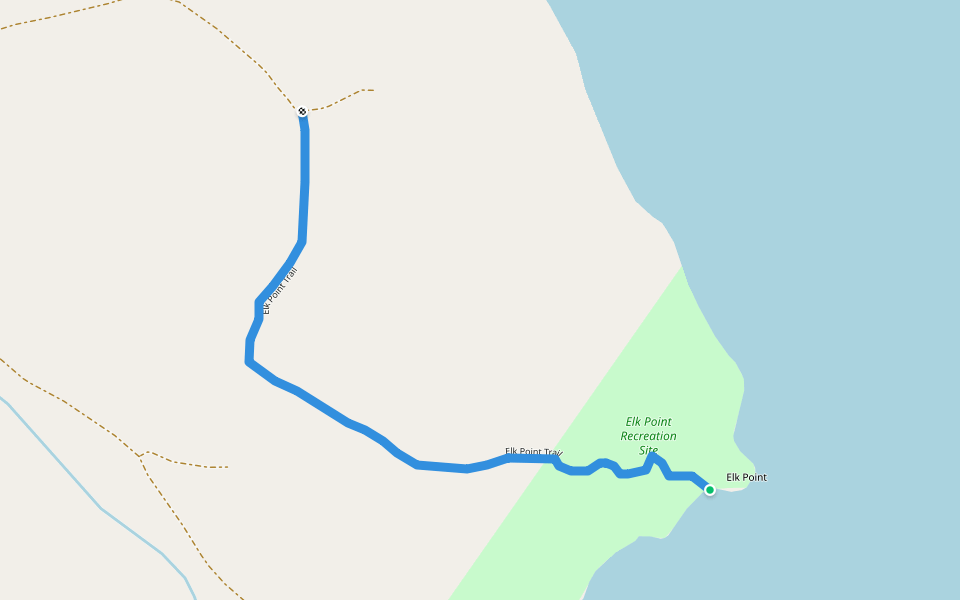 Elk Point Trail walking route map in Elk Bay