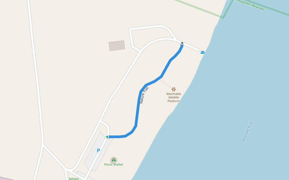 Nature Trail walking route map in Boydton