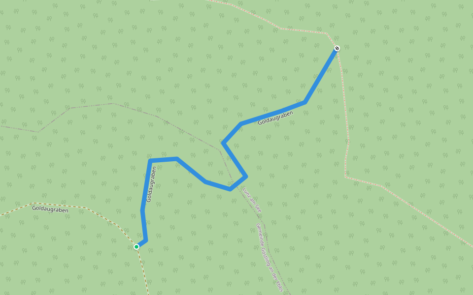 Goldaugraben walking route map in Schöckelreith