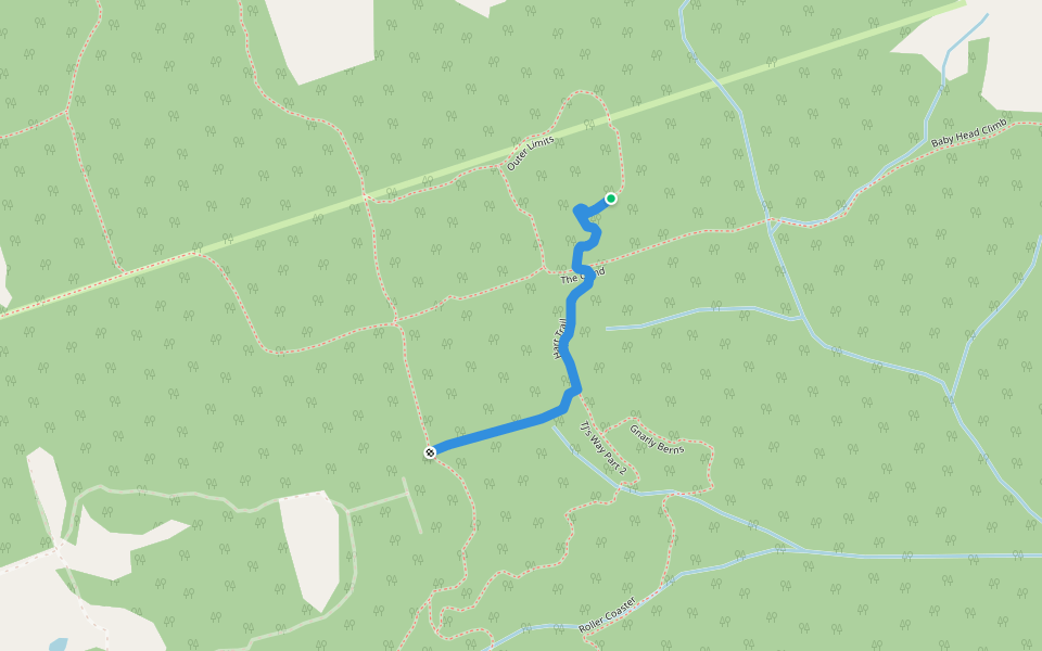 Hart Trail walking route map in Goodwood