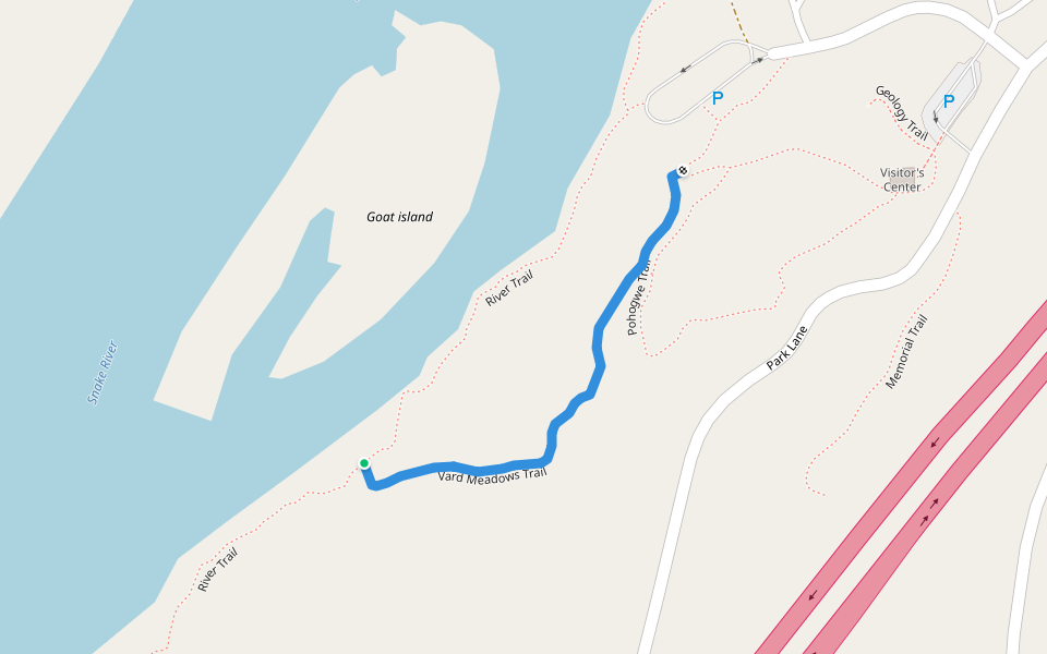 Vard Meadows Trail walking route map in American Falls