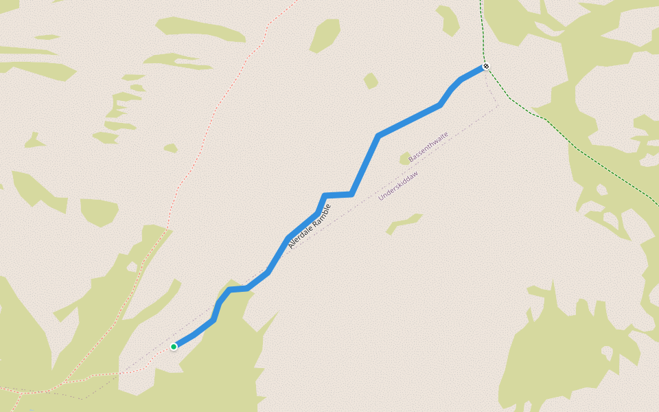 Allerdale Ramble walking route map in Millbeck