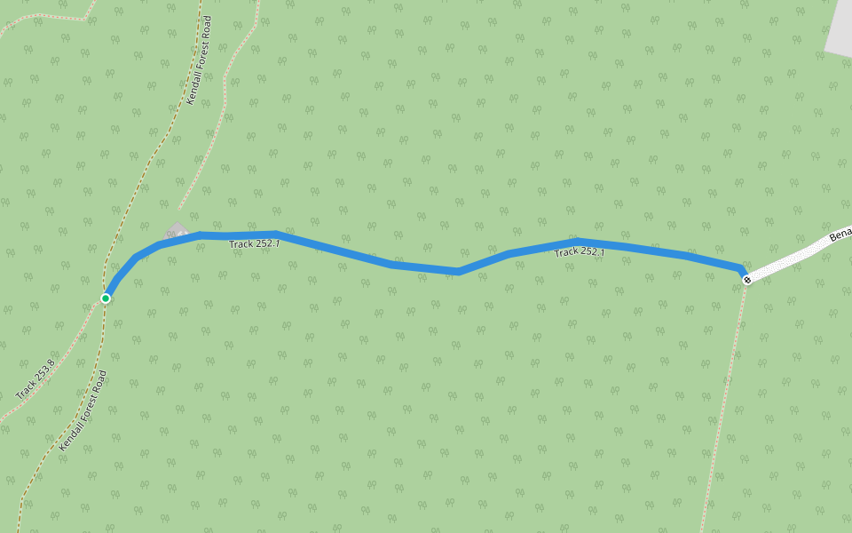 Track 252.1 walking route map in Kendall
