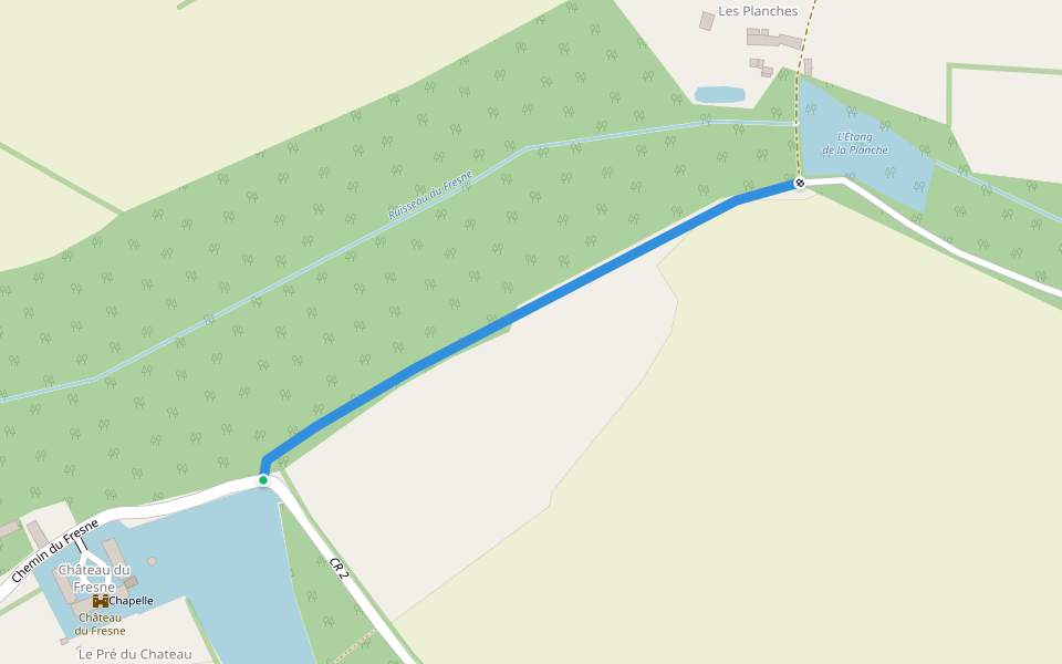 Chemin Rural n° 2 walking route map in Champéon