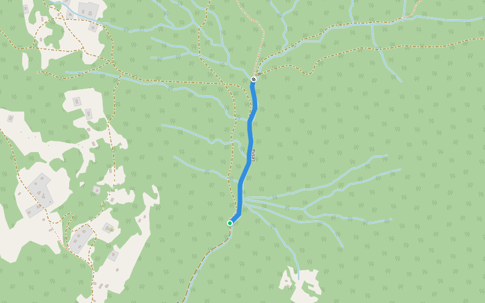 Leśna walking route map in Żabnica