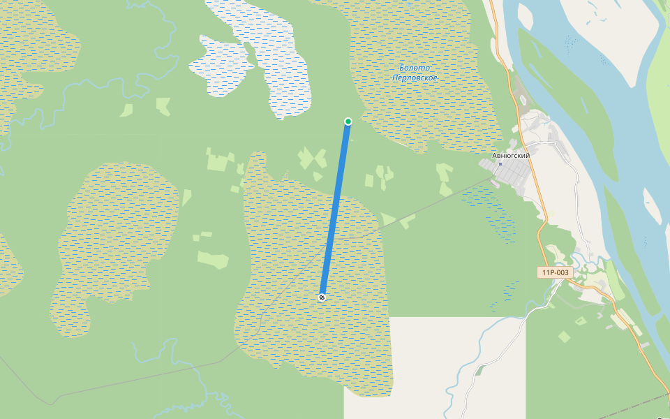 кварталка walking route map in Avniugskii