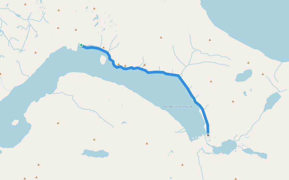 Nuuk - Kapisillit. walking route map in Nuuk