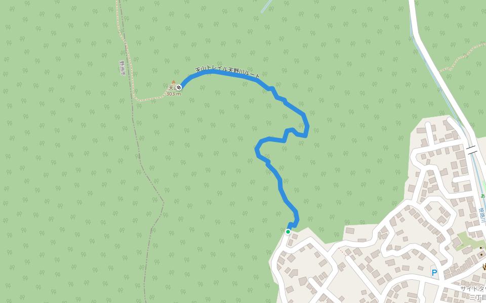 天山トレイル天野川ルート walking route map in Konan