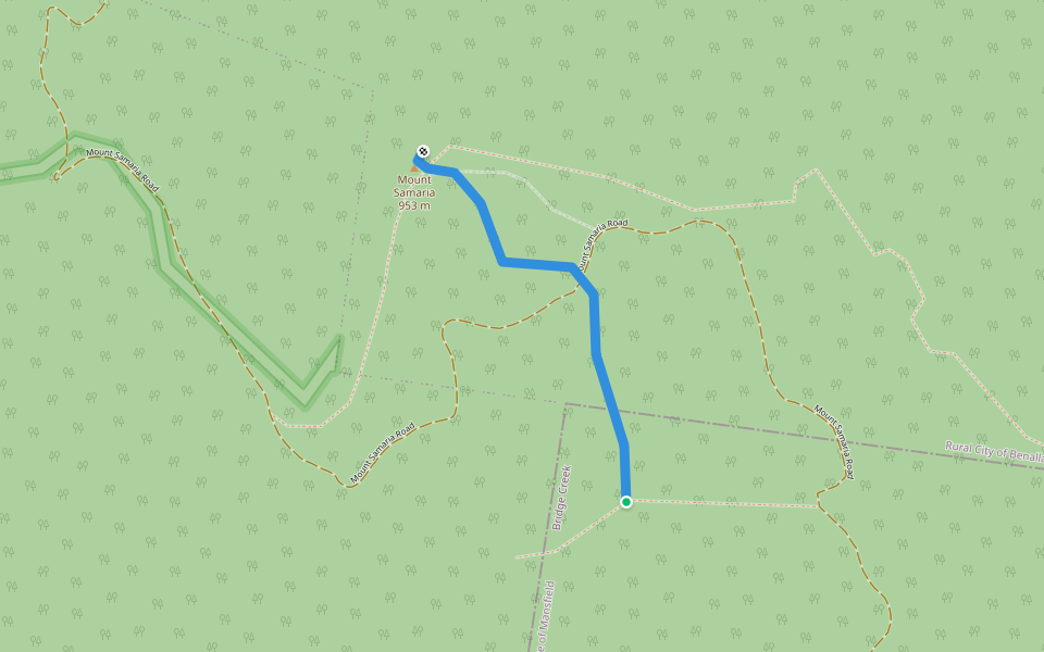 Summit Link Track walking route map in Lima South