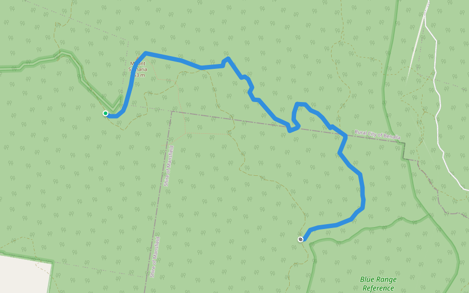 Samaria Track walking route map in Bridge Creek