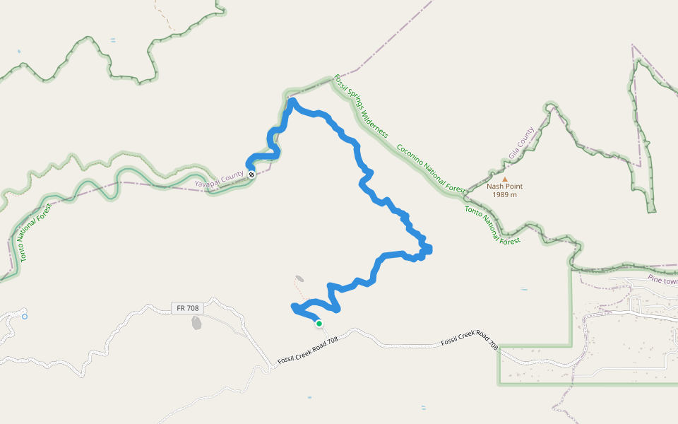 Bob Bear Trail walking route map in Pine