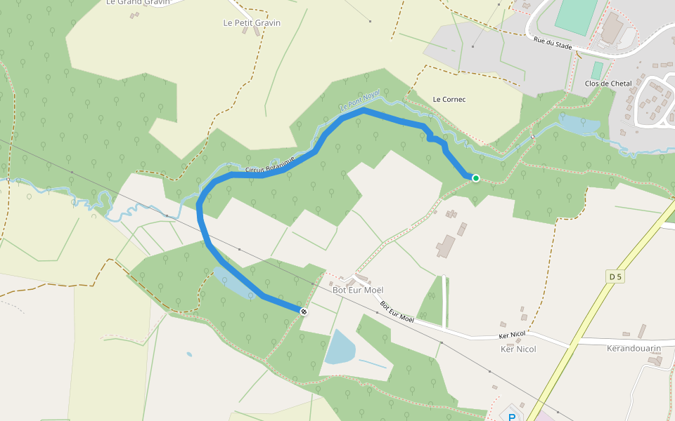 Circuit Botanique walking route map in Noyal-Muzillac