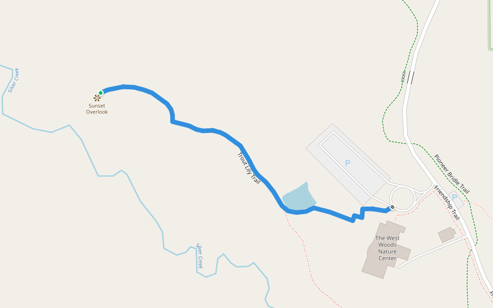 Trout Lily Trail walking route map in Novelty