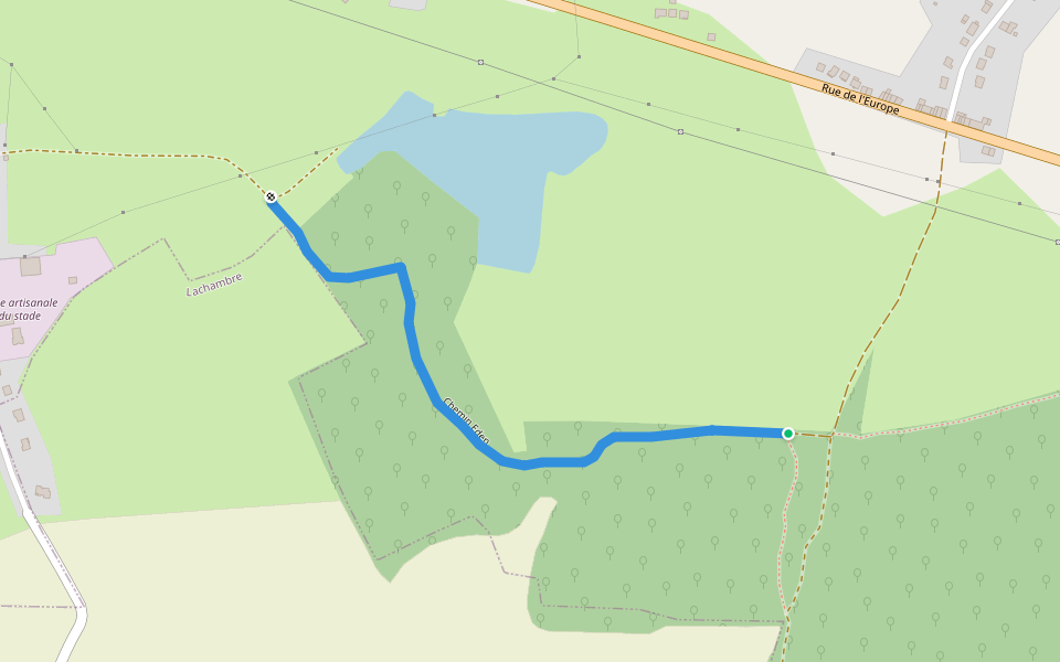 Chemin Eden walking route map in Macheren